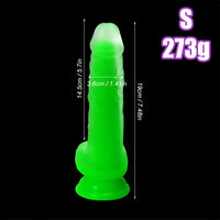 7.48in 9.25in Luminous Silicone Soft Dildo For Men Women Fucking
