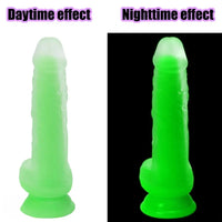 7.48in 9.25in Luminous Silicone Soft Dildo For Men Women Fucking