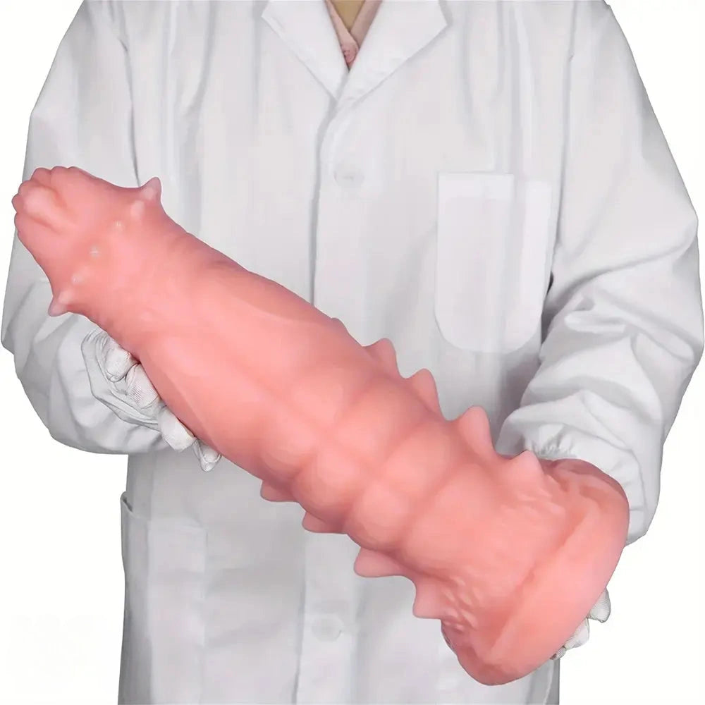 7.48in 9.37in 11.41in 13.38in Spiked Monster PVC Huge Dildo For Clit Sex
