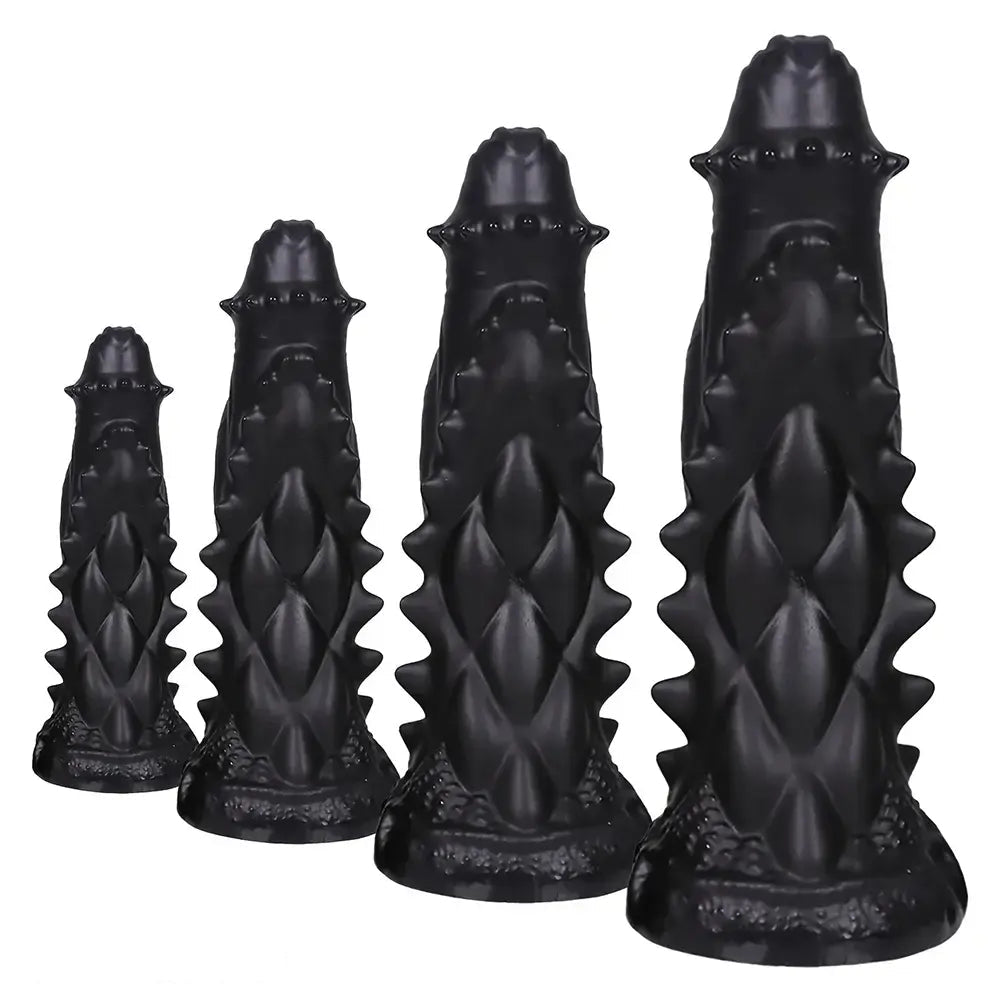 7.48in 9.37in 11.41in 13.38in Spiked Monster PVC Huge Dildo For Clit Sex