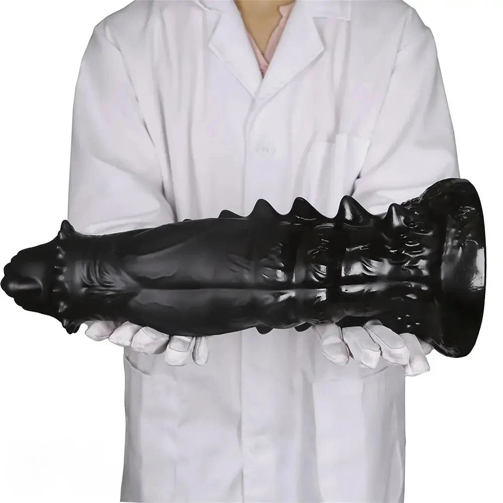 7.48in 9.37in 11.41in 13.38in Spiked Monster PVC Huge Dildo For Clit Sex