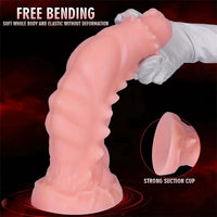 7.48in 9.37in 11.41in 13.38in Spiked Monster PVC Huge Dildo For Clit Sex