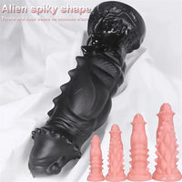 7.48in 9.37in 11.41in 13.38in Spiked Monster PVC Huge Dildo For Clit Sex