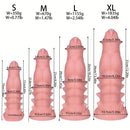 7.48in 9.37in 11.41in 13.38in Spiked Monster PVC Huge Dildo For Clit Sex