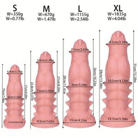 7.48in 9.37in 11.41in 13.38in Spiked Monster PVC Huge Dildo For Clit Sex