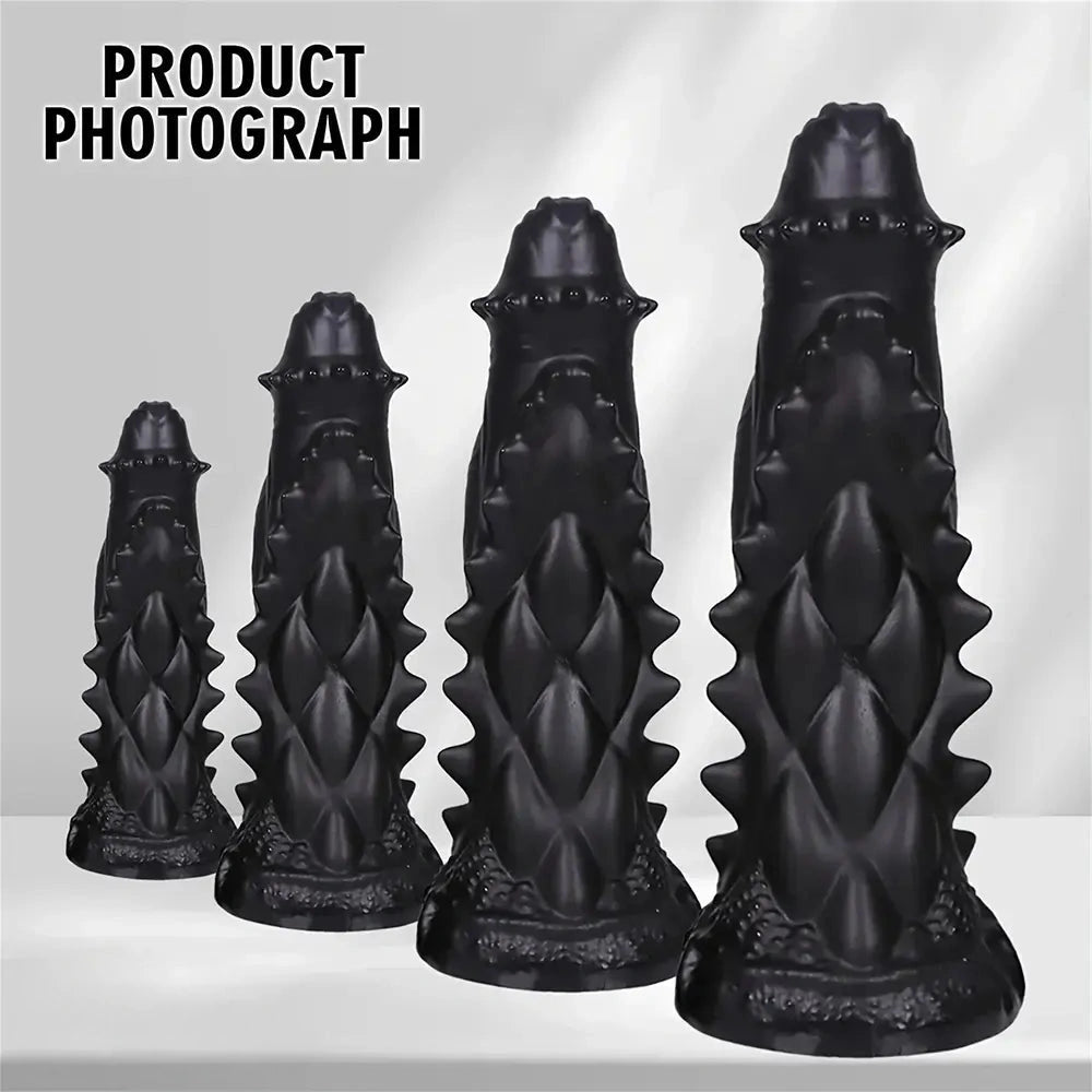 7.48in 9.37in 11.41in 13.38in Spiked Monster PVC Huge Dildo For Clit Sex