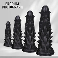 7.48in 9.37in 11.41in 13.38in Spiked Monster PVC Huge Dildo For Clit Sex