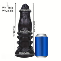 7.48in 9.37in 11.41in 13.38in Spiked Monster PVC Huge Dildo For Clit Sex