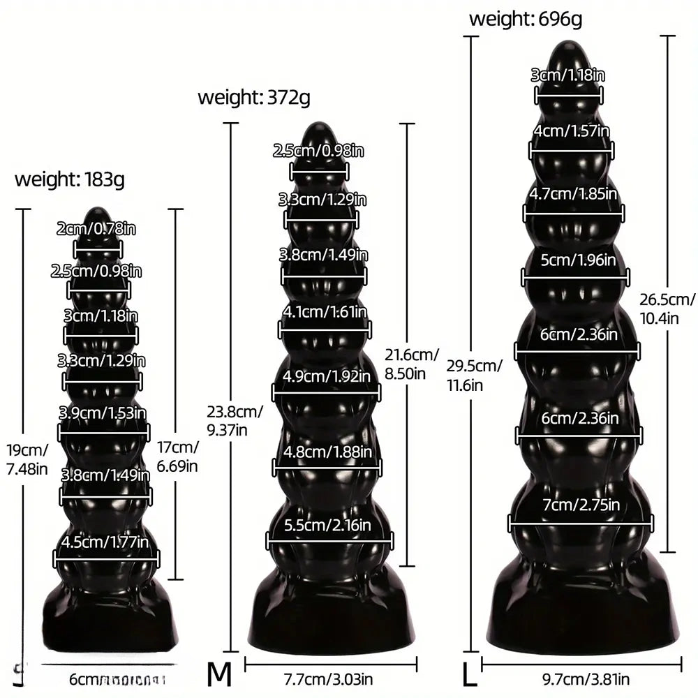 7.48in 9.37in 11.6in Cross-border Anal Dildo For Male Female Masturbation