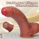 7.48in 9.44in 10.62in Uncut Dual Density Silicone Thick Dildo Games Sex Toy