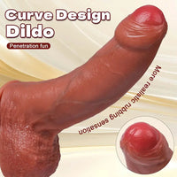 7.48in 9.44in 10.62in Uncut Dual Density Silicone Thick Dildo Games Sex Toy