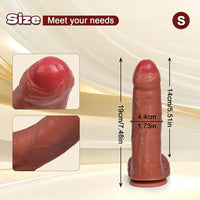 7.48in 9.44in 10.62in Uncut Dual Density Silicone Thick Dildo Games Sex Toy
