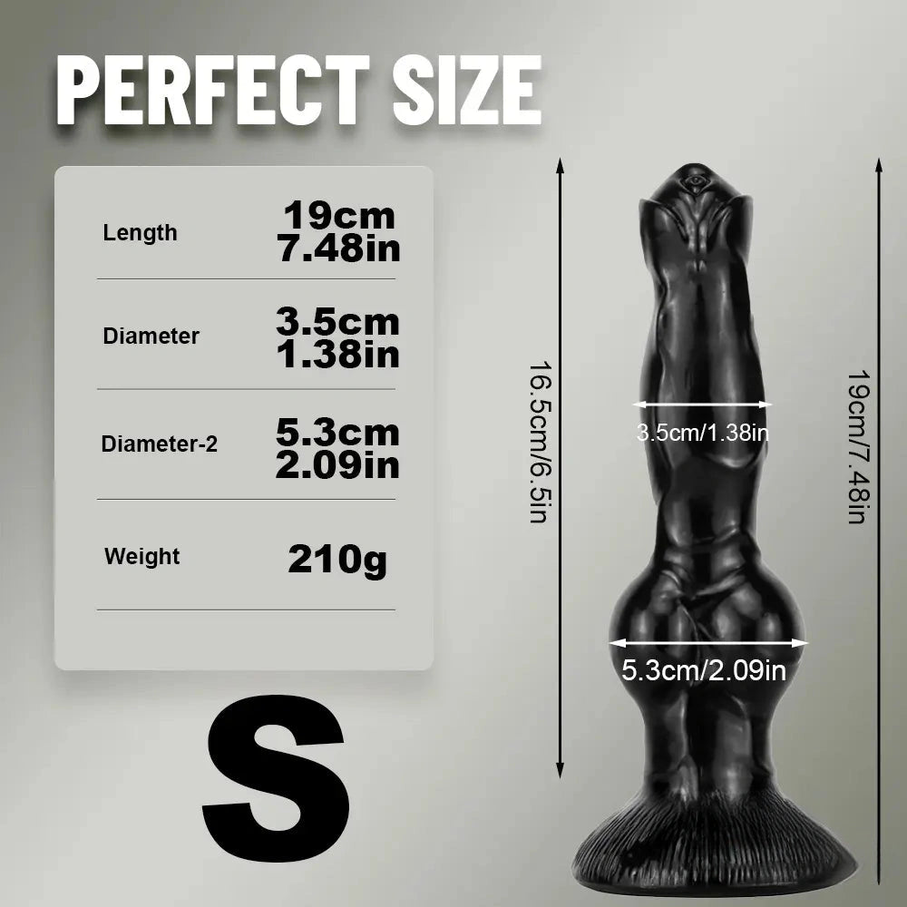 7.48in 9.45in 11.02in 12.99in Big Fantasy Animal Dog Cock Female Dildo