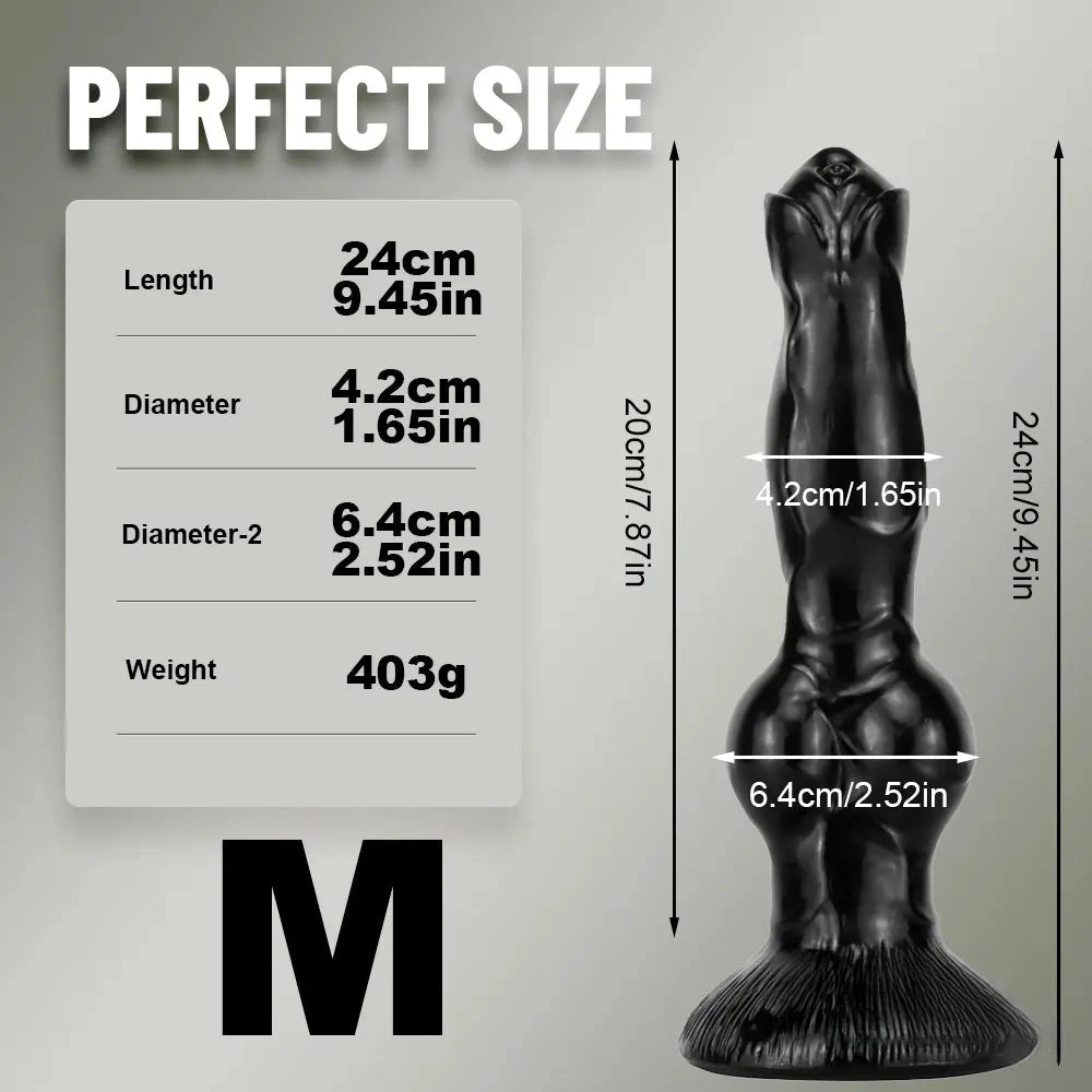 7.48in 9.45in 11.02in 12.99in Big Fantasy Animal Dog Cock Female Dildo