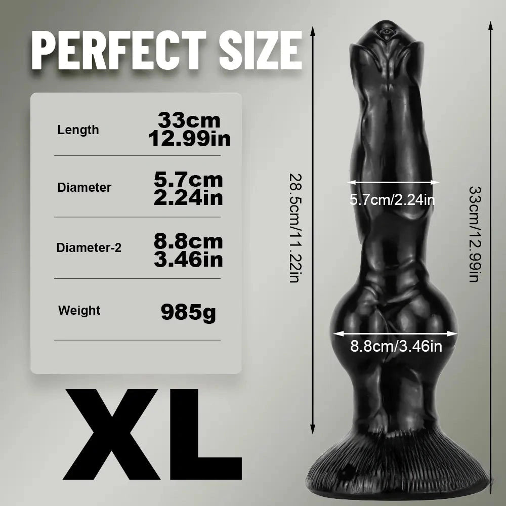 7.48in 9.45in 11.02in 12.99in Big Fantasy Animal Dog Cock Female Dildo