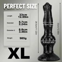 7.48in 9.45in 11.02in 12.99in Big Fantasy Animal Dog Cock Female Dildo