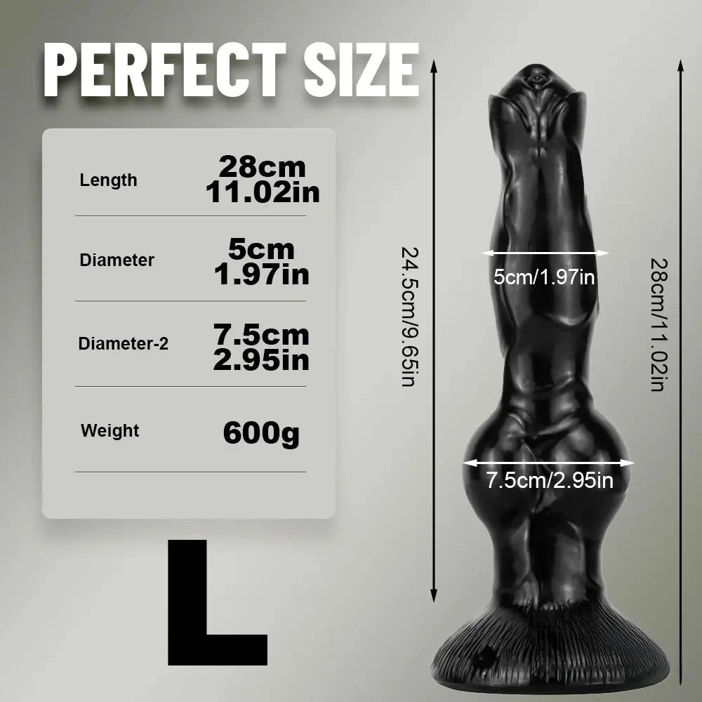 7.48in 9.45in 11.02in 12.99in Big Fantasy Animal Dog Cock Female Dildo