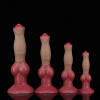 7.48in 9.45in 11.02in 12.99in Soft Liquid Silicone Large Dog Knotted Dildo