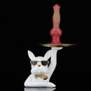 7.48in 9.45in 11.02in 12.99in Soft Liquid Silicone Large Dog Knotted Dildo