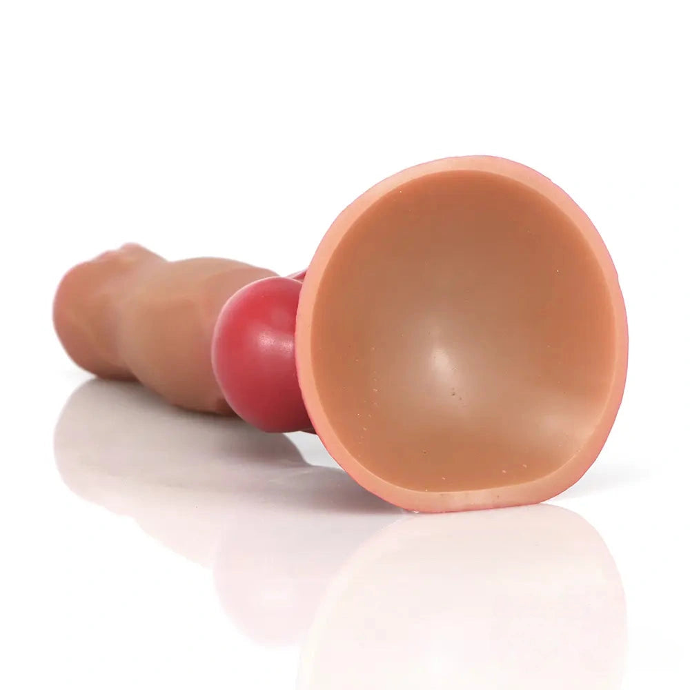 7.48in 9.45in 11.02in 12.99in Soft Liquid Silicone Large Dog Knotted Dildo