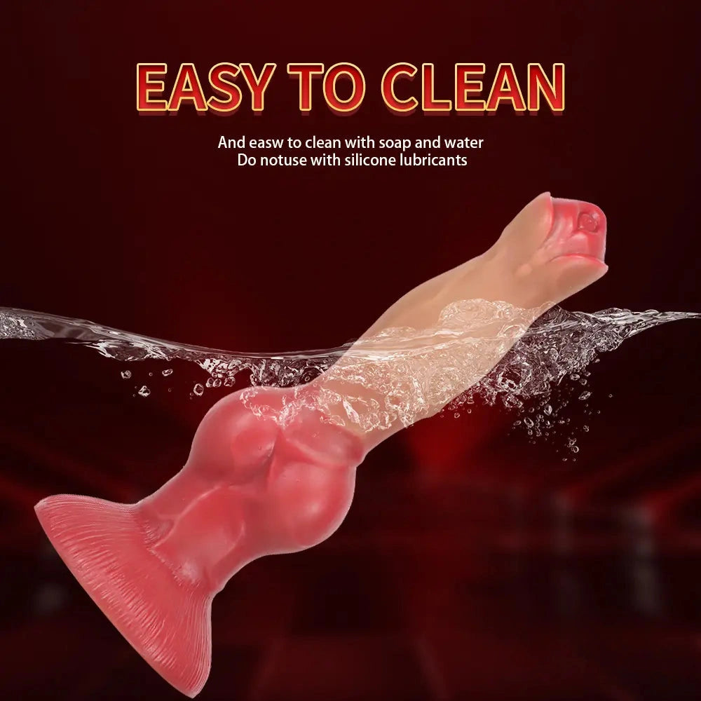 7.48in 9.45in 11.02in 12.99in Soft Liquid Silicone Large Dog Knotted Dildo