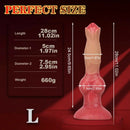 7.48in 9.45in 11.02in 12.99in Soft Liquid Silicone Large Dog Knotted Dildo
