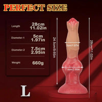 7.48in 9.45in 11.02in 12.99in Soft Liquid Silicone Large Dog Knotted Dildo