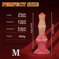 7.48in 9.45in 11.02in 12.99in Soft Liquid Silicone Large Dog Knotted Dildo