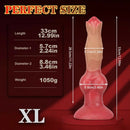 7.48in 9.45in 11.02in 12.99in Soft Liquid Silicone Large Dog Knotted Dildo