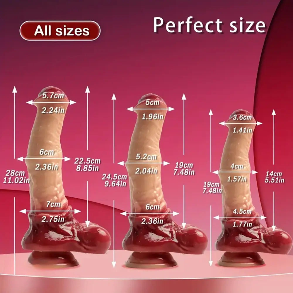 7.48in 9.64in 11.02in PVC Cock Big Monster Horse Dildo For G-Spot