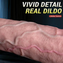7.48in 9.84in 11.81in Flexible Strap on Real Dildo Simulated Skin Texture Penis