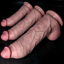 7.48in 9.84in 11.81in Flexible Strap on Real Dildo Simulated Skin Texture Penis