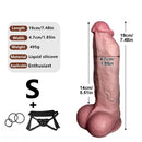 7.48in 9.84in 11.81in Flexible Strap on Real Dildo Simulated Skin Texture Penis