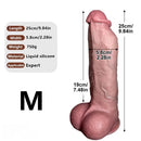 7.48in 9.84in 11.81in Flexible Strap on Real Dildo Simulated Skin Texture Penis