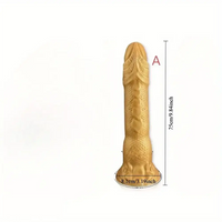 7.48in 9.84in Dragon-Shaped Large Golden Dildo SM Pleasure Toy