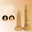 7.48in 9.84in Dragon-Shaped Large Golden Dildo SM Pleasure Toy