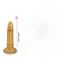 7.48in 9.84in Dragon-Shaped Large Golden Dildo SM Pleasure Toy