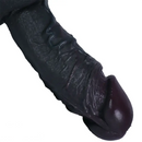 7.48in 9.84in Realistic Ebony Silicone Soft Male Dildo With Detailed Veins