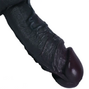 7.48in 9.84in Realistic Ebony Silicone Soft Male Dildo With Detailed Veins