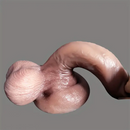 7.48in Beautiful Foreskin Uncut Dildo With Scalp Layer Slide Adult Sex Toy