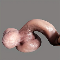 7.48in Beautiful Foreskin Uncut Dildo With Scalp Layer Slide Adult Sex Toy