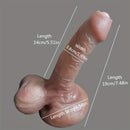 7.48in Beautiful Foreskin Uncut Dildo With Scalp Layer Slide Adult Sex Toy