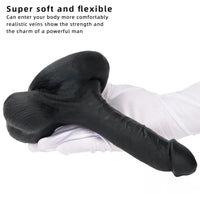7.48in Big Suction Cup Silicone Soft Mixed Color Dildo For Sex Toy Orgasm
