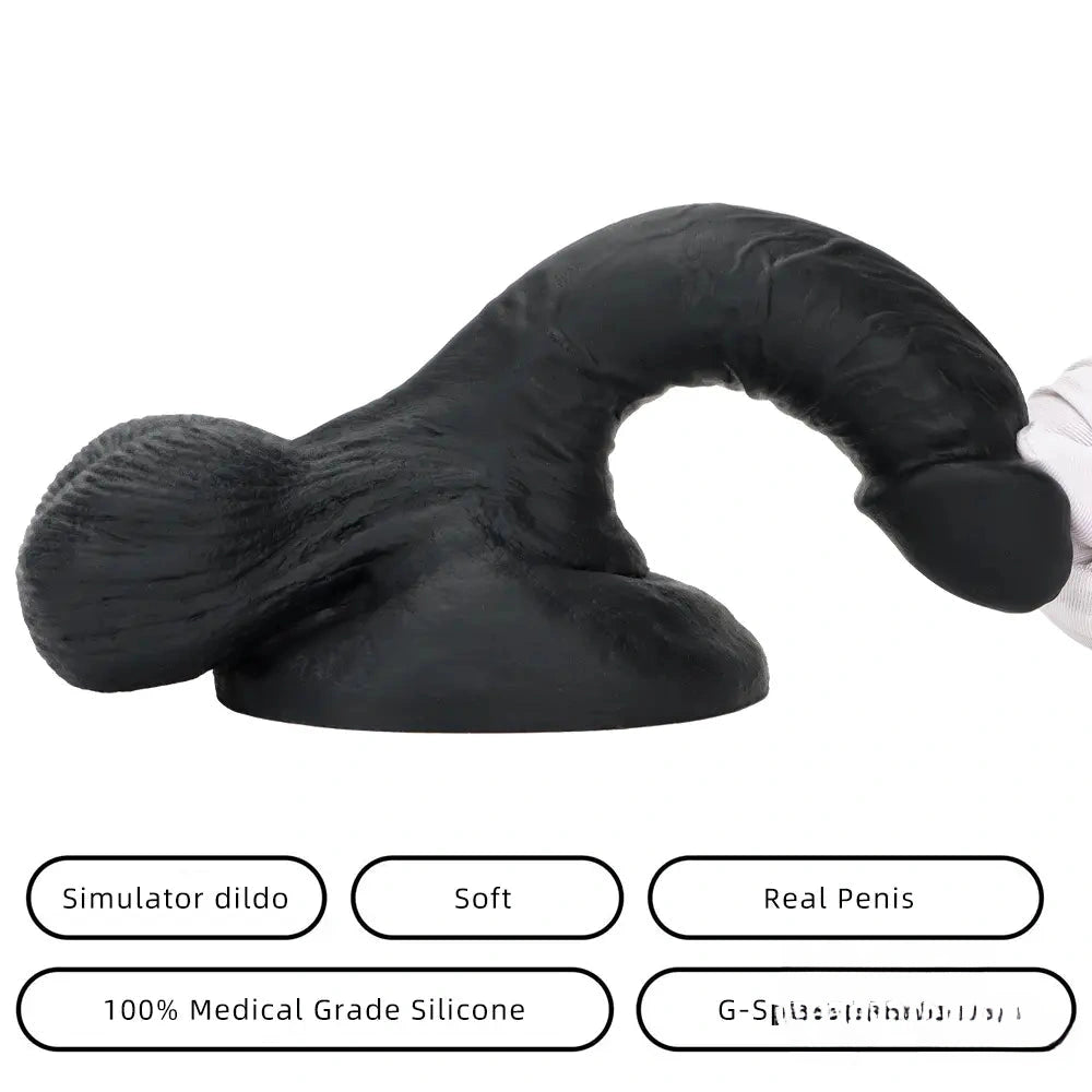 7.48in Big Suction Cup Silicone Soft Mixed Color Dildo For Sex Toy Orgasm