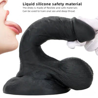 7.48in Big Suction Cup Silicone Soft Mixed Color Dildo For Sex Toy Orgasm