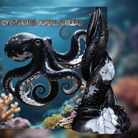 7.48in Black Anal Suction Cup Soft Octopus Dildo For Women Men Gay Use