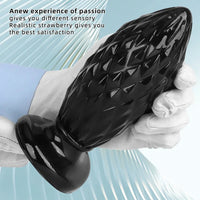 7.48in Black PVC Butt Plug Dildo For Men And Women Sexual Intimate Fun