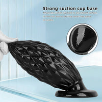 7.48in Black PVC Butt Plug Dildo For Men And Women Sexual Intimate Fun