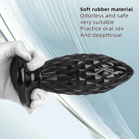 7.48in Black PVC Butt Plug Dildo For Men And Women Sexual Intimate Fun