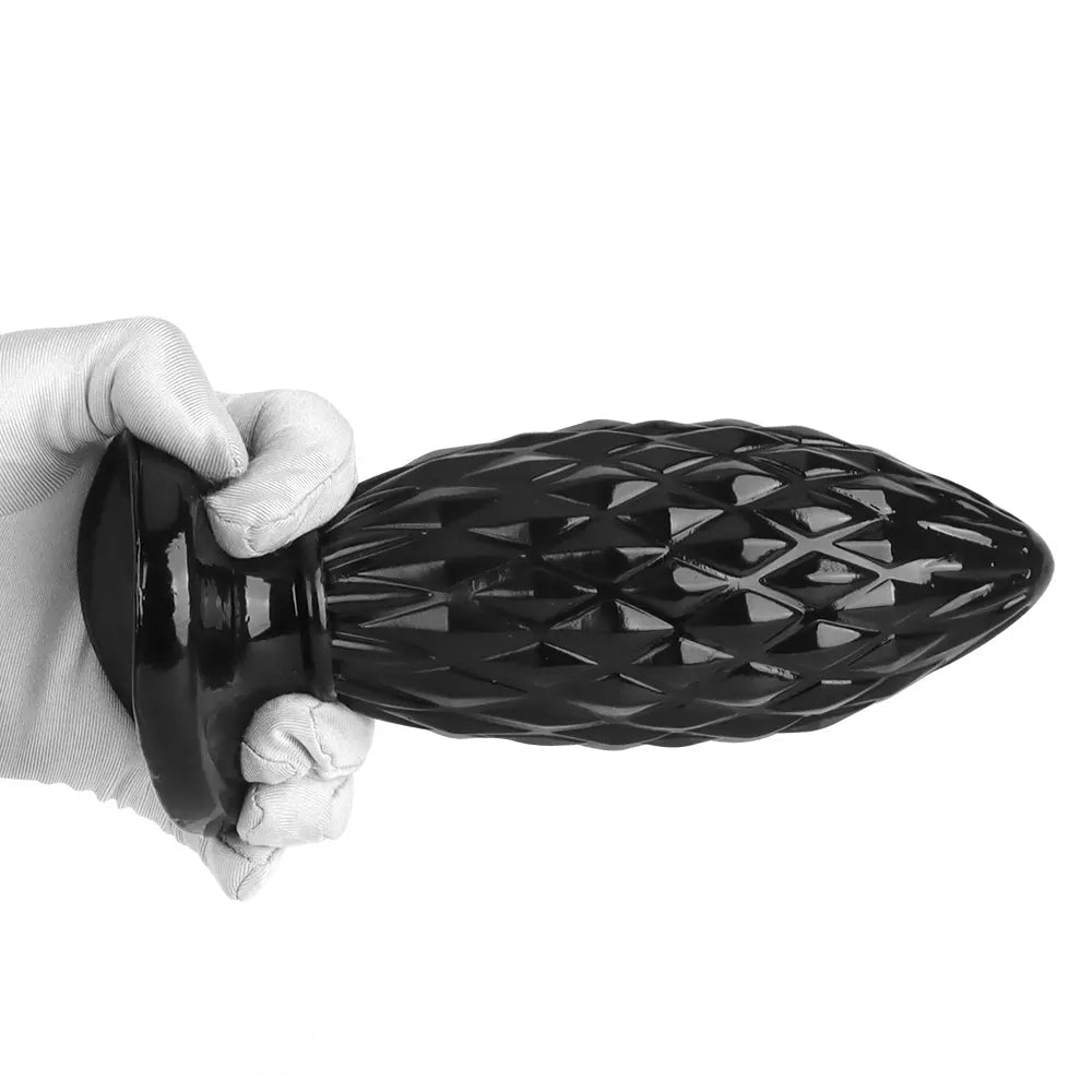 7.48in Black PVC Butt Plug Dildo For Men And Women Sexual Intimate Fun